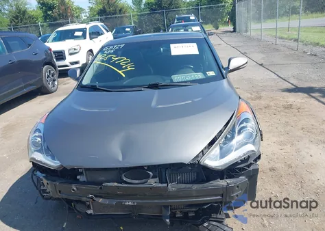 2014 Hyundai Veloster Turbo W/Blue из США, поврежденный, VIN KMHTC6AE0EU207064